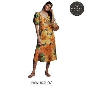 NWT Farm Rio Anthropologie Midi Dress (S)
